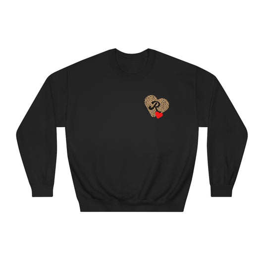 Women's Cheetah Heart Sweatshirt